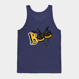 Boo Halloween Scary Pumpkin Tank Top